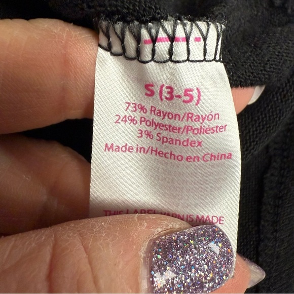 No Boundaries size small 3/5 Black Long Sleeve lightweight sweater large  cuffs - Picture 3 of 6